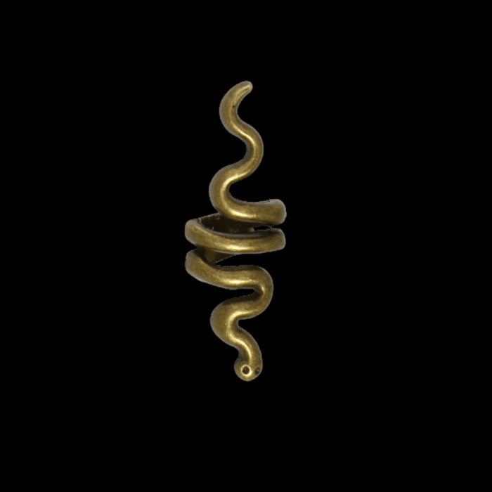 vkngjewelry Beads Small Hair Snake Charm Bronze