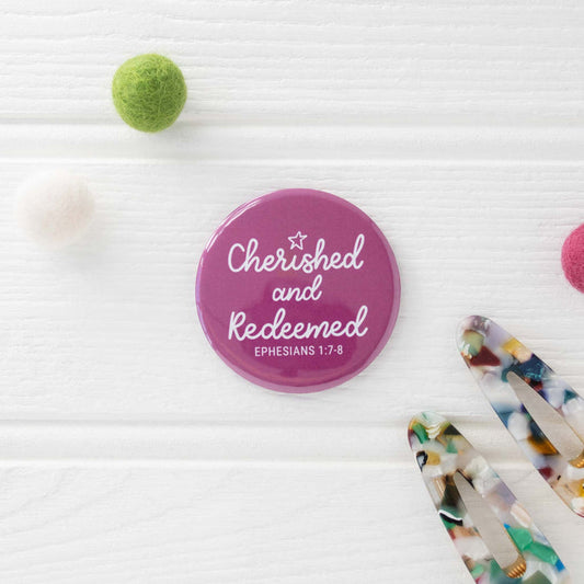 Cherished and Redeemed Pocket Mirror from By the Brook Creations