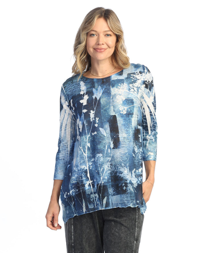 Chiffon Hem Tunic Top - 63-