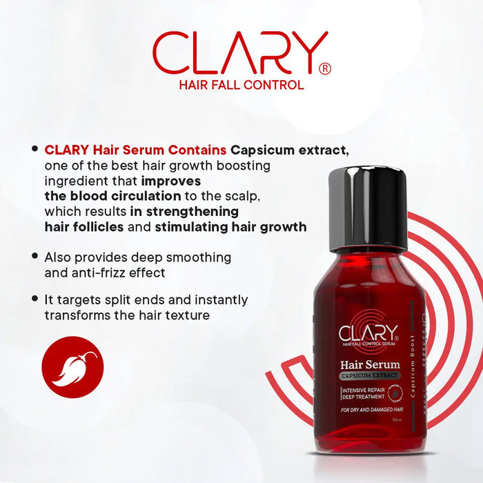 CLARY Hair Fall Control Serum with Capsicum Extract 100 ml - DOKAN