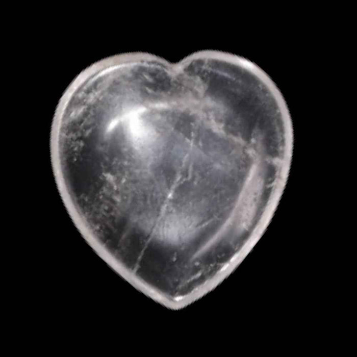 Clear quartz palm stone, smooth 40mm natural stone