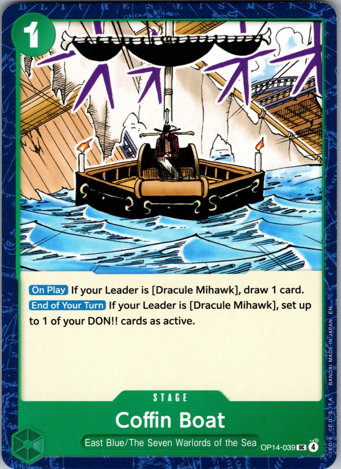 Coffin Boat UC The Azure Sea's Seven Release Event Cards OP14-039 LP