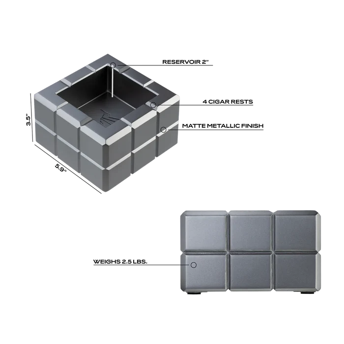 Colibri Heritage Cube Red Ashtray - AT125T2