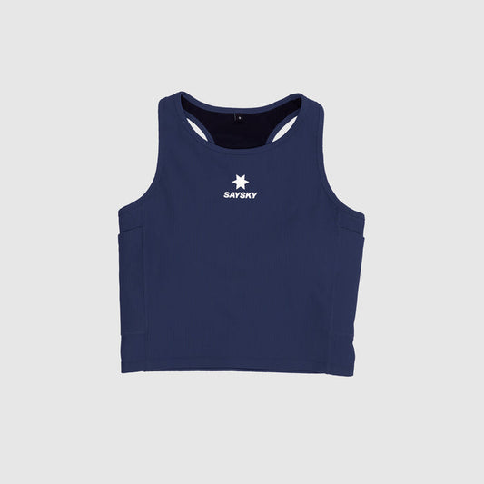 Saysky Combat Rib Crop Top Blue 201 SW30005
