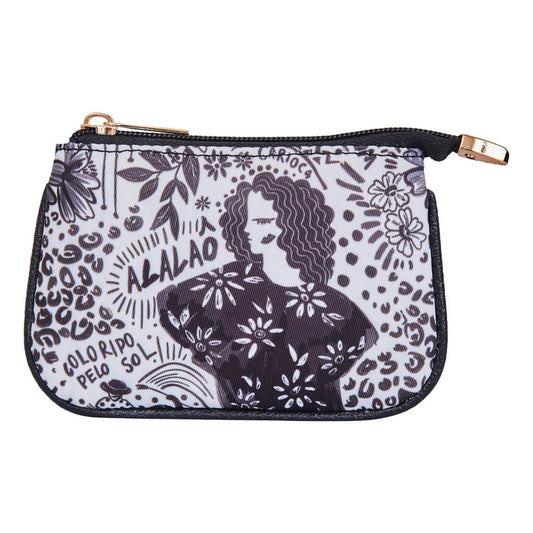 Women's monochrome coin pouch small wallet for travel and daily use