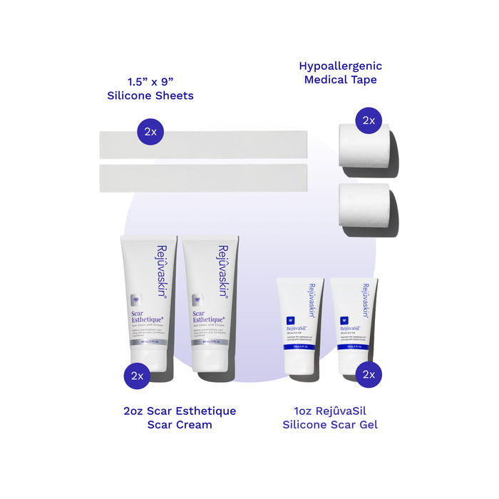 Rejûvaskin Complete C-Section Scar Regimen bundle on a white background