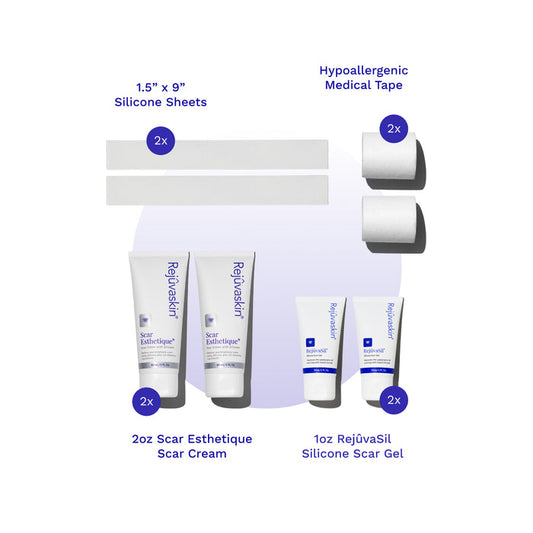 Rejûvaskin Complete C-Section Scar Regimen bundle on a white background