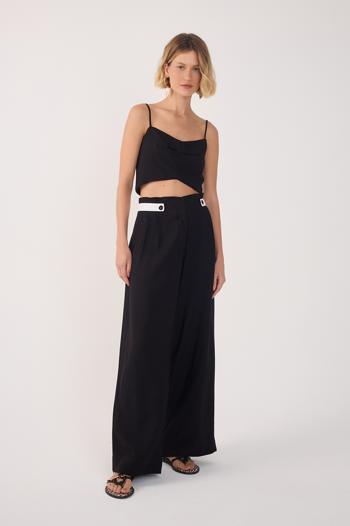 Cotton Cut-Out Waistband Pants_3