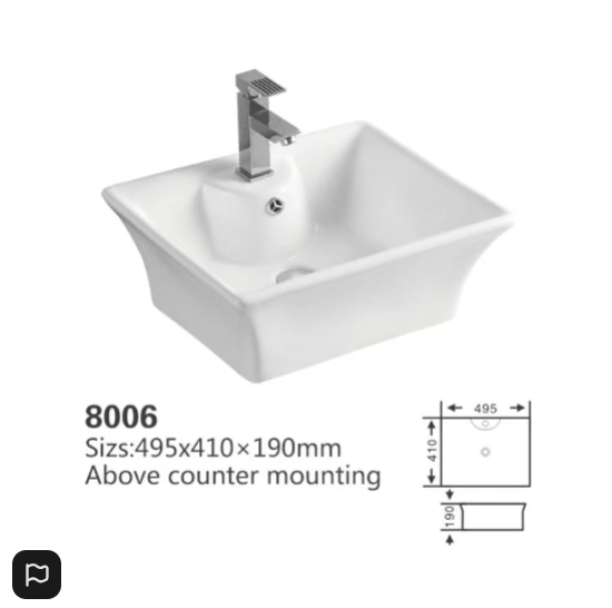 Counter Top Ceramic Basin