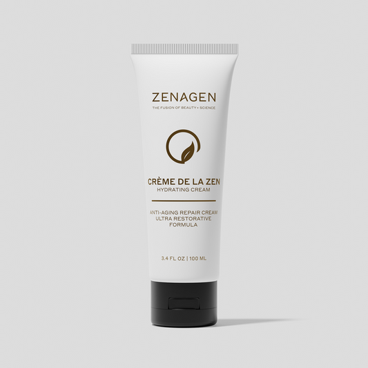 Zenagen Crème De La Zen Hydrating Cream, anti-aging repair moisturizer with ultra restorative formula designed to deeply hydrate, smooth, and support healthier-looking skin.