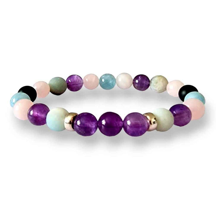 Custom crystal bracelet, choose 3 stones, view 2