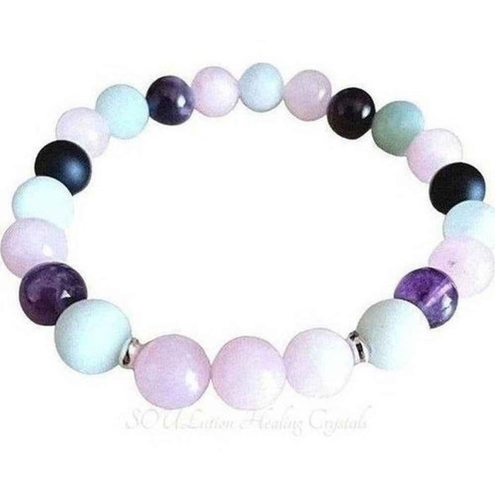 Custom crystal bracelet, choose 3 stones, view 4
