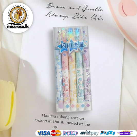 Cute Baby Sparkling Meteor highlighters pen 5