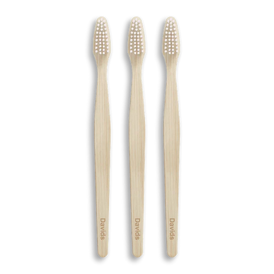 Davids premium bamboo toothbrush / adult soft / 3 pack