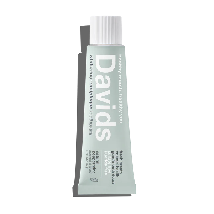 Davids travel size premium toothpaste / peppermint / 1.75 oz