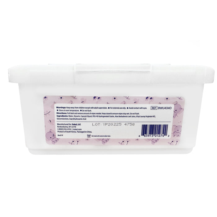 DawnMist Baby Wipes in Plastic Tub with Flip Top Lid, Unscented, 7" x 8"
