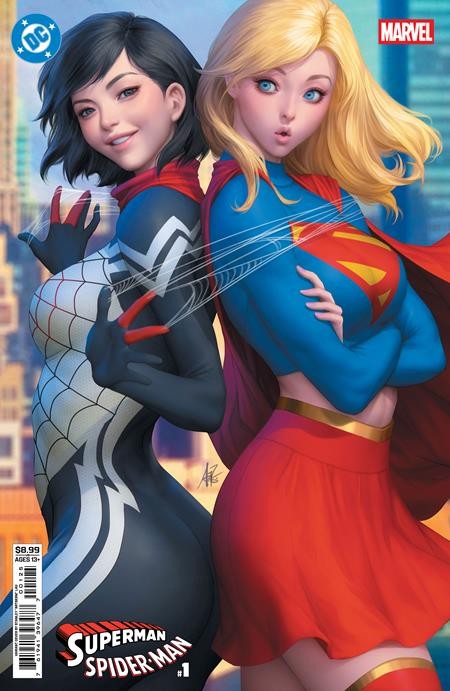 DC MARVEL SUPERMAN SPIDER-MAN #1 (ONE SHOT) CVR M STANLEY ARTGERM LAU SUPERGIRL