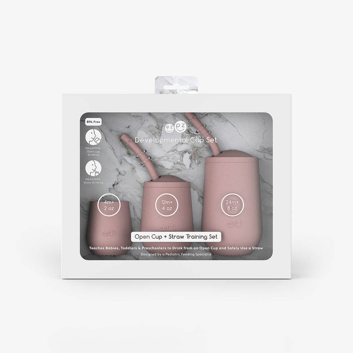 ezpz Developmental Cup Set in Blush