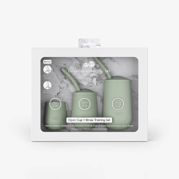 ezpz Developmental Cup Set in Sage