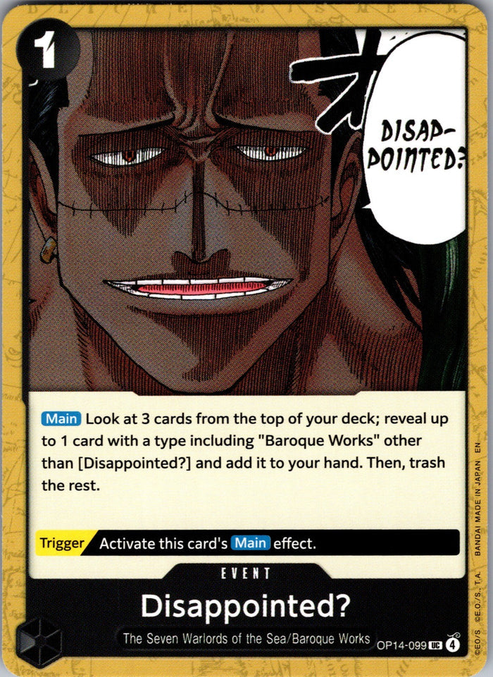 Disappointed? UC The Azure Sea's Seven Release Event Cards OP14-099 LP