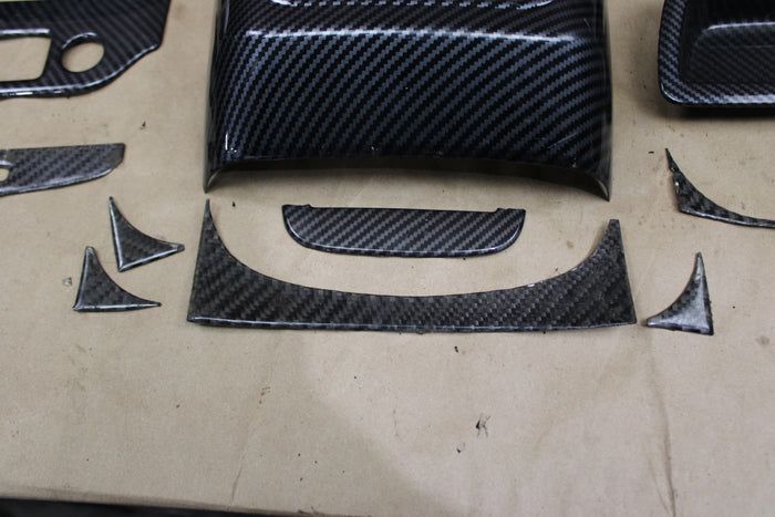 Dodge Charger 15+ Carbon Fiber Interior Steering Center Console Decor Trim Kit