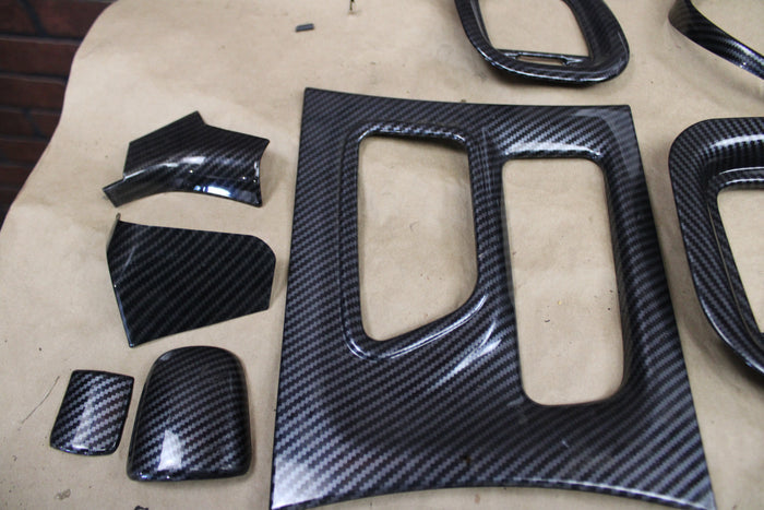 Dodge Charger 15+ Carbon Fiber Interior Steering Center Console Decor Trim Kit