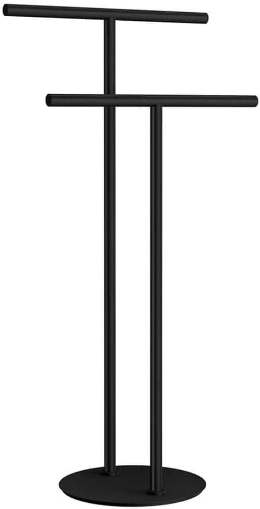 Double-T Stainless Steel Freestanding Towel Stand - Stainless Steel or Matte Black - SMEDBO