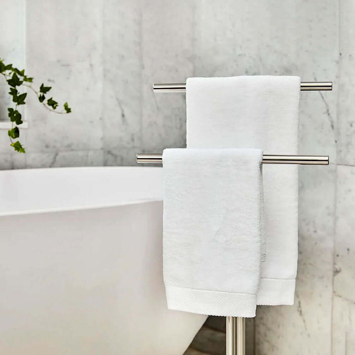 Double-T Stainless Steel Freestanding Towel Stand - Stainless Steel or Matte Black - SMEDBO