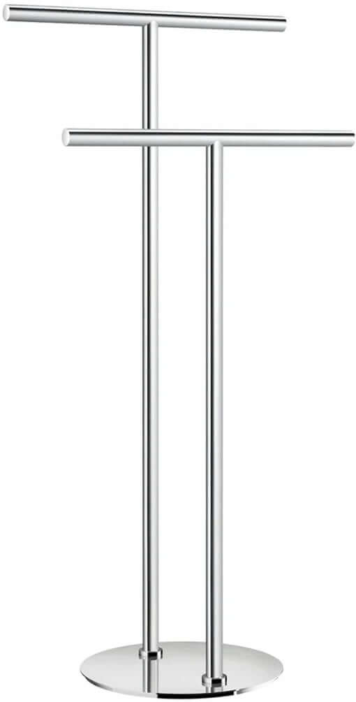 Double-T Stainless Steel Freestanding Towel Stand - Stainless Steel or Matte Black - SMEDBO