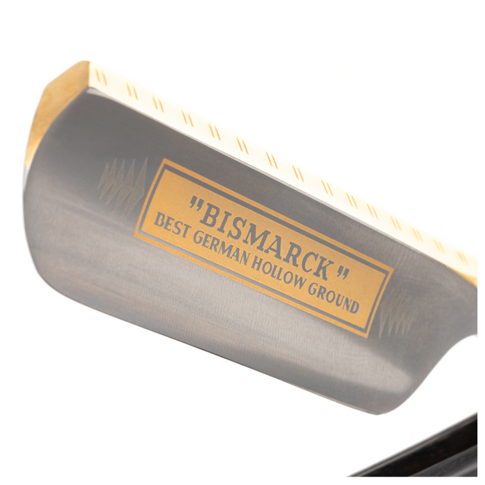 Dovo Bismark 6/8" Ebony Wood Handle Carbon Steel Straight Razor