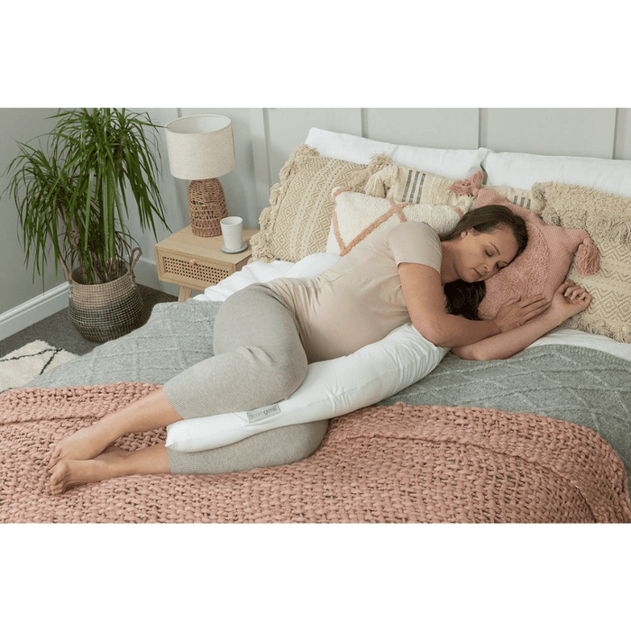 Dreamgenii Pregnancy Support and Feeding Pillow - White