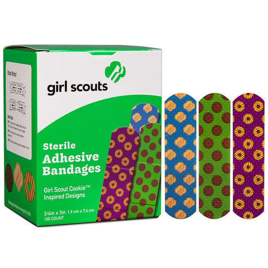 Dukal-1087751 Girl Scouts Adhesive Bandages, Assorted Styles, 3/4"x3" 100 Ct.