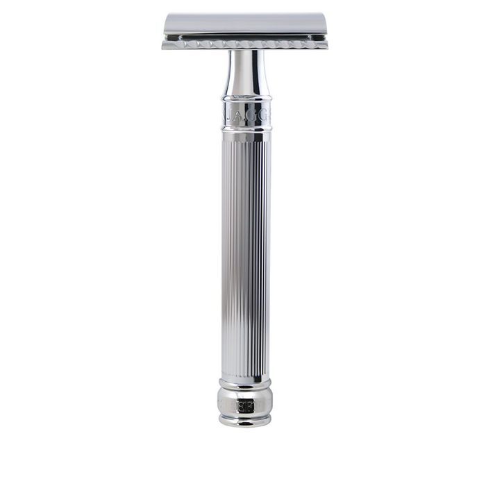 Edwin Jagger DE89 Long Handle Chrome Lined Double Edge Safety Razor