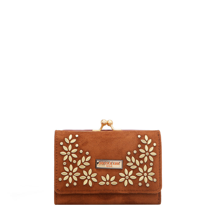 FLORAL LEAF COMPACT WALLET