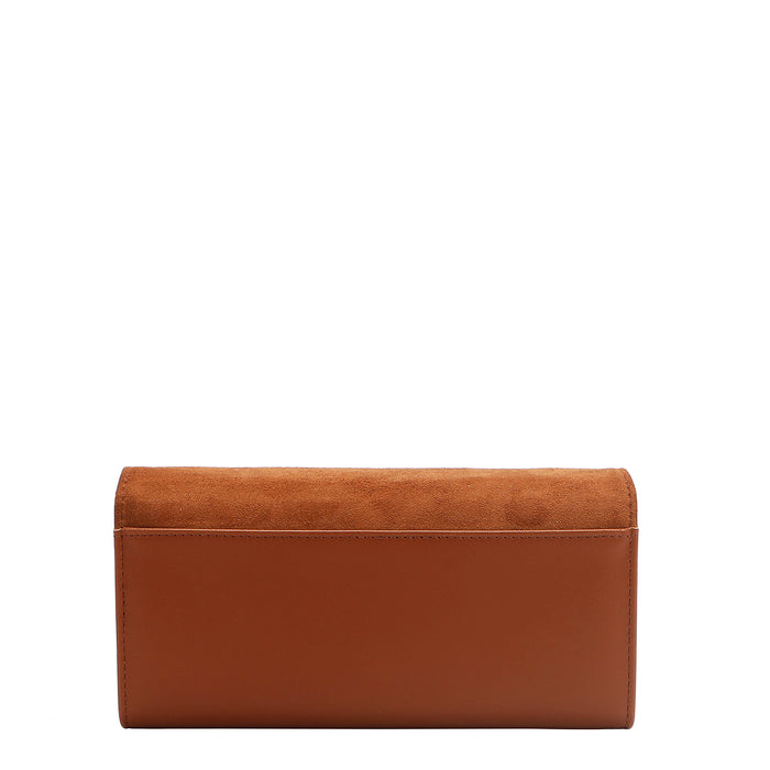 FLORAL LEAF TRIFOLD LONG WALLET