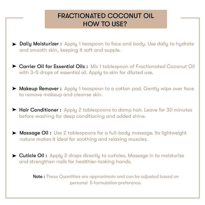 How to use Fractionated Coconut Oil