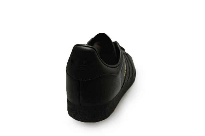 Adidas Gazelle Triple Black Leather Running Trainers BB5497 Unisex-Womens-Adidas-sneakers Foot World
