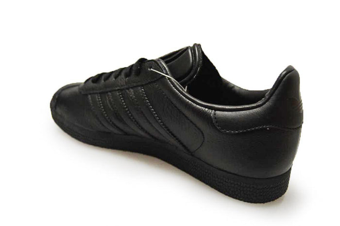 Adidas Gazelle Triple Black Leather Running Trainers BB5497 Unisex-Womens-Adidas-sneakers Foot World
