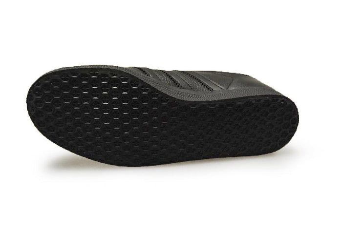 Adidas Gazelle Triple Black Leather Running Trainers BB5497 Unisex-Womens-Adidas-sneakers Foot World