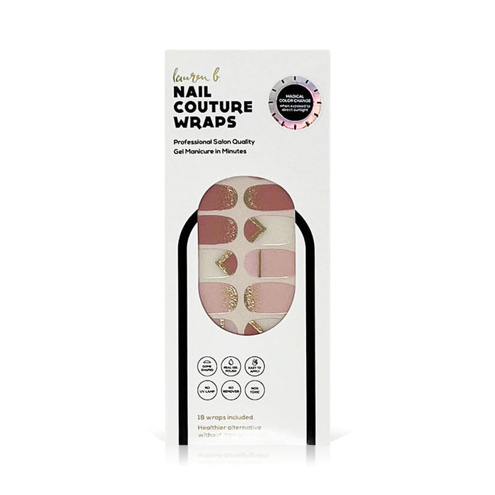 COLOR CHANGE Soft Pink Gold Gradient Geometric