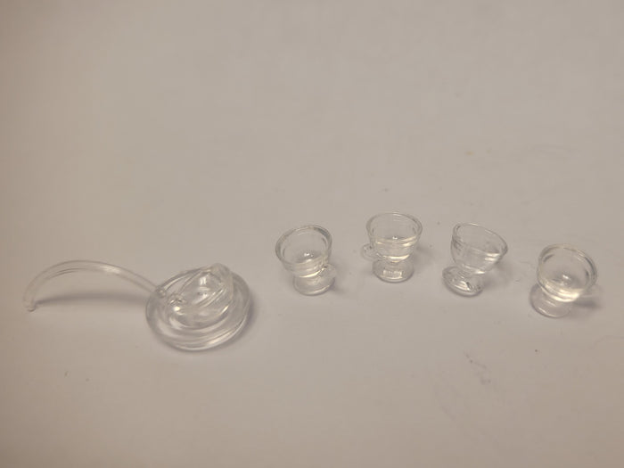 Ghost Orange Punch in Glass Bowl with 8 Glasses