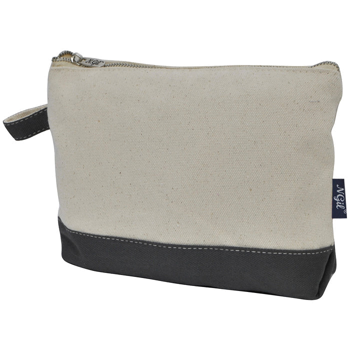 Gray NGIL Large Jute Cosmetic Case