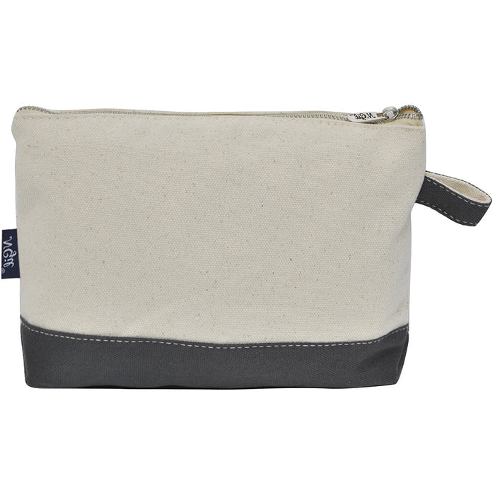 Gray NGIL Large Jute Cosmetic Case