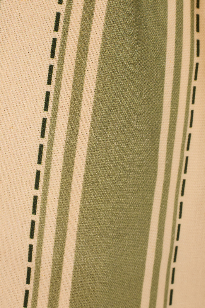 Green Descanso Stripes Linen Bermuda Shorts_6