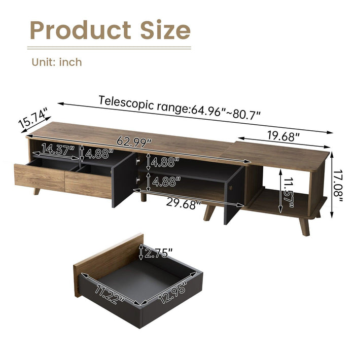 TV stand designed with rounded corners to prevent injuries, ideal for homes with children and pets.