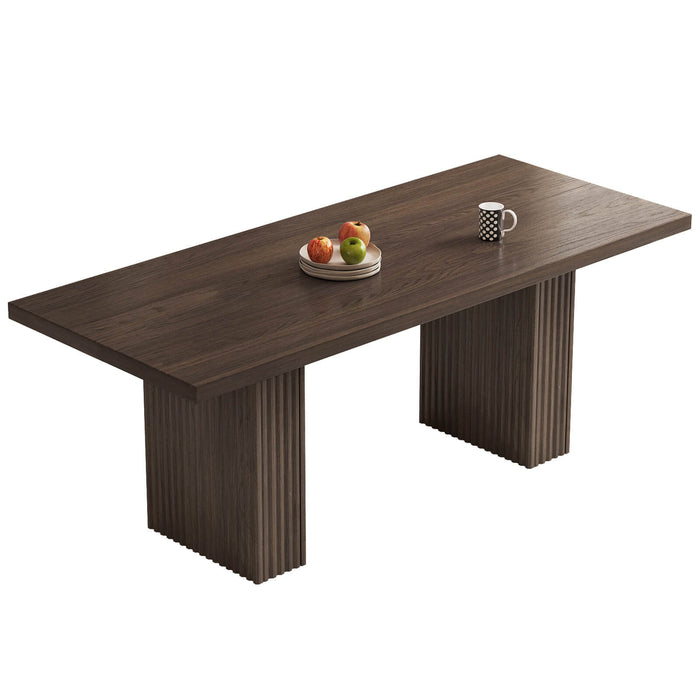 Guyii Modern Farmhouse Kitchen Table - 66.93" Rectangular Dining Table