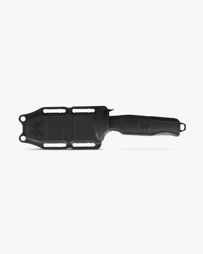 H2O Fixed Dive Knife Black Santoprene® in Sheath Front View - Benchmade Knife Co.