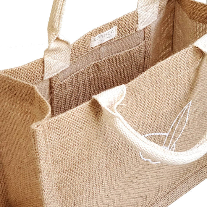 Handmade Burlap Jute Tote • Gift Bag - Nature - Magnolia Lane co. Home + Garden + Gift