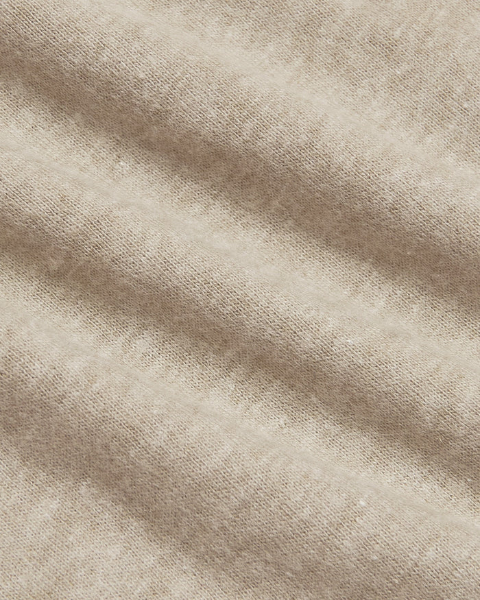 Heather Truffle Tall Long Sleeve T Shirt with soft knit texture.