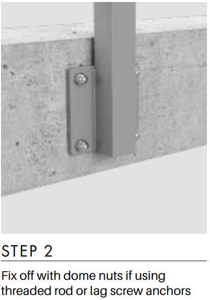 Heavy Duty Face Mount Post - 1500mm Height - Image 7